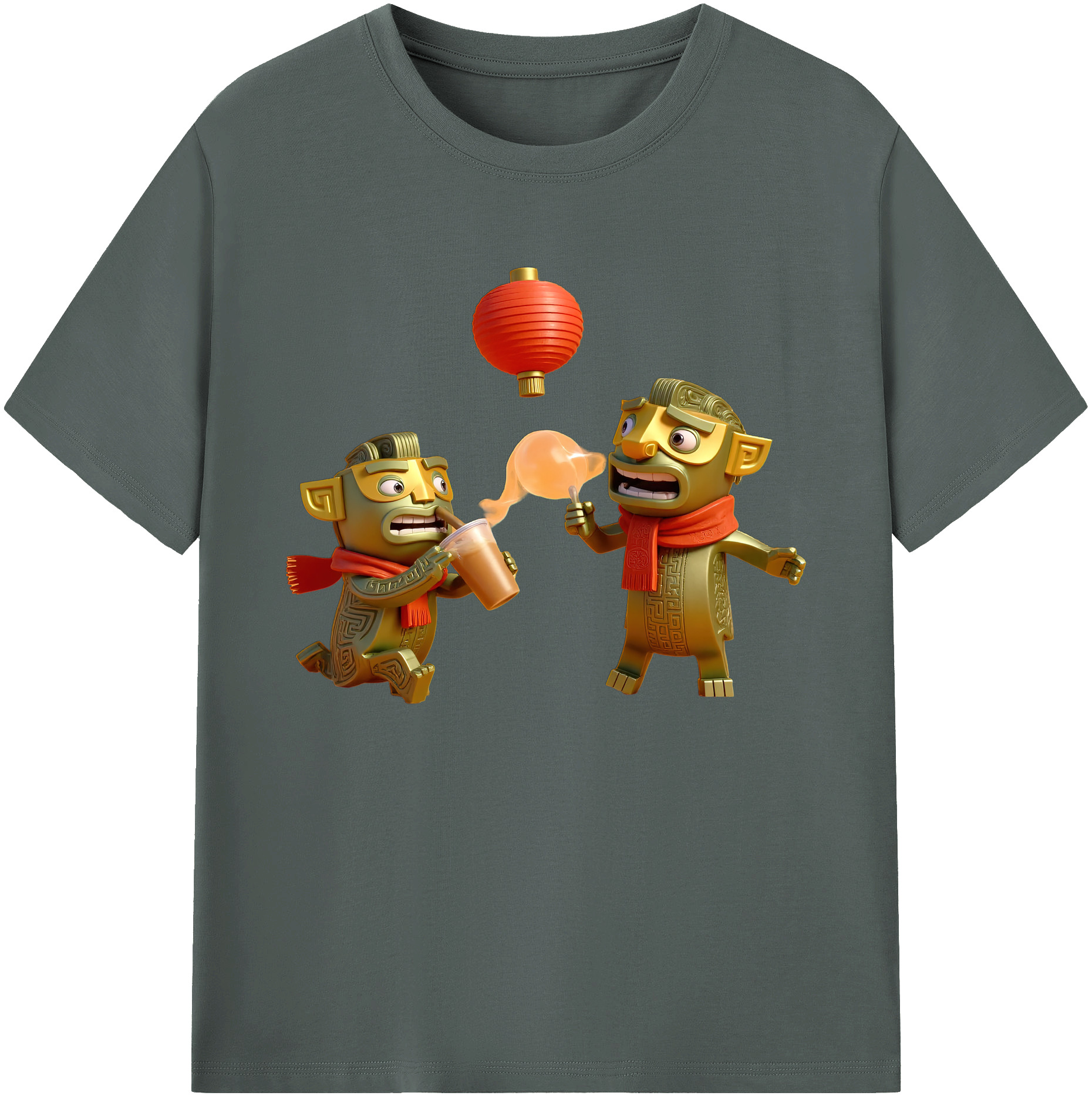 （画像用） Ne Zha 2 ナタ 魔童の大暴れ 綿100％ メンズ半袖Tシャツ｜肌触りやわらか＆通気性